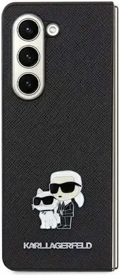 Zdjęcie produktu dla Etui Karl Lagerfeld Saffiano Karl&Choupette Pin Na Samsung Galaxy A35 - Czarne