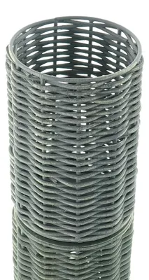 Produktbild von Riffelmacher Laterne S Grau Holzgeflecht auf Metallrahmen Ø 9 cm