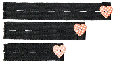 Produktbild von Be Mammy Damen Hosenerweiterung Gummi 3er Pack BE20-126 (Schwarz/Orange, One Size)