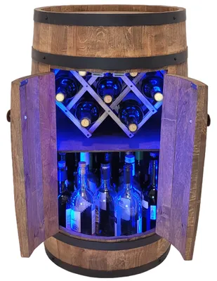 Immagine prodotto di Con porta e portabottiglie - Scaffale per vino. Scaffale per vino da bar domestico 80 cm. Mobile bar rustico decorativo Portabottiglie Birra alla spina, whisky, vino, birra bar