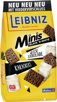 Produktbild von Leibniz Minis Black n White Butterkekse mit weißer Schokolde 125g
