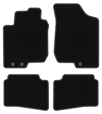Zdjęcie produktu dla Dywaniki samochodowe welurowe BASIC do: Kia Cee`d I (2006-2012, hatchback, SW, kombi, coupe) czarne, z mocowaniami
