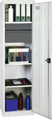 Produktbild von Stumpf Werkzeug- und Materialschrank Serie 3000 lichtgrau + 1 Schublade 100 mm + 1 Schublade 200 mm + 3 Auszugsböden - 3005707