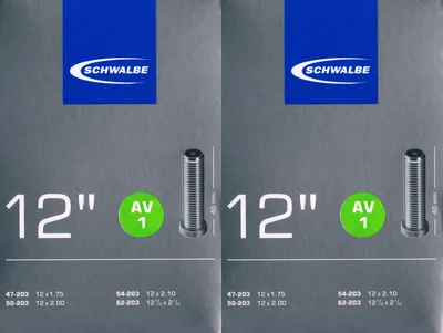 Produktbild von 2x Schwalbe AV 1 Schlauch 12" 203 Ventil: Auto Schrader AV1 Autoventil