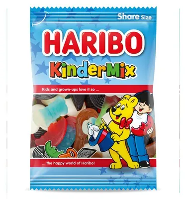 Produktbild von Haribo Kindermix 250g – Bunte Fruchtgummi- und Lakritzmischung für Kinder