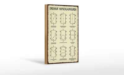 Produktbild von Holzschild Spruch 12x18 cm Dressur Hufschlagfiguren Dekoration