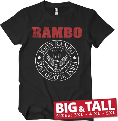 Produktbild von First Blood 1982 Seal Big & Tall T-Shirt - 4XL  - Black