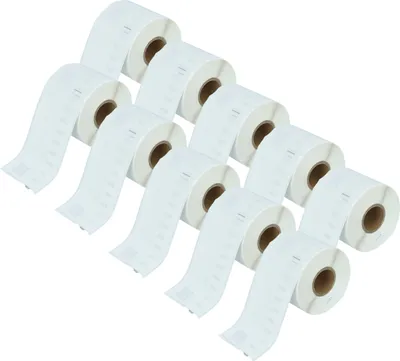 Produktbild von vhbw 10x Rolle 54mm x 101mm (220 Etiketten) Ersatz für Dymo 99014 für Drucker Weiß