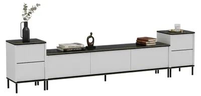 Produktbild von Cortin - TV-Schrank, 260x35x45 cm, Weiß, 2 Regalböden