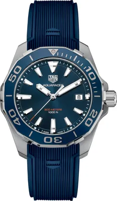 Zdjęcie produktu dla Zegarek męski Tag Heuer Aquaracer, srebrno-niebieski, model WAY111C.FT6155