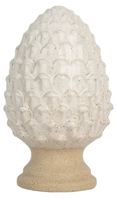 Produktbild von Clayre & Eef Dekorationsfigur Tannenzapfen Ø 9x15 cm Beige Keramik