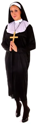 Produktbild von Nonnenkostüm für Damen in großen Größen – Fasching, Karneval und Halloween