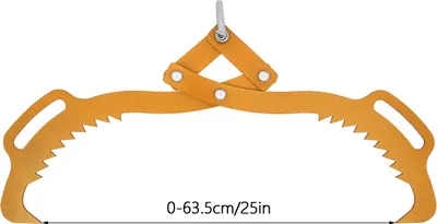 Produktbild von Holzhebezange / Rückezange - 63,5 cm - 1000 kg Tragkraft - 0–76 cm Maulöffnung - 8 mm Kohlenstoffstahl - Gezahnte Doppelklauen - Gelb