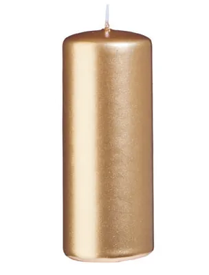 Produktbild von Stumpenkerzen Gold 100 x Ø 40 mm, 12 Stück