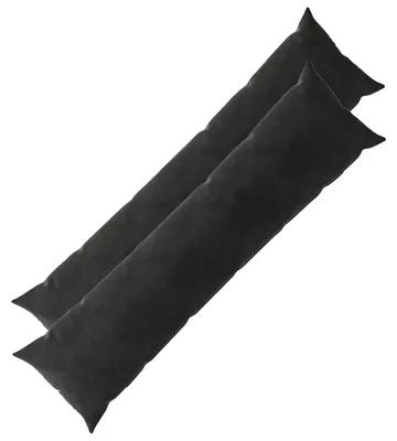 Produktbild von vidaXL Kissenbezug 2 pcs HEERLEN Schwarz 40 x 145 cm Samt