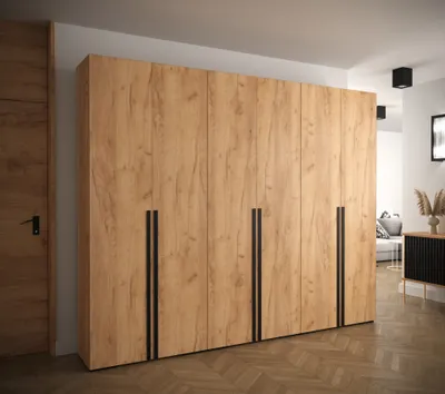 Image de MINIO Armoire 300 cm MANHATTAN 3 Oak Craft Gold + poignée noire