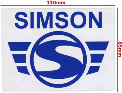 Produktbild von Simson Logo Aufkleber Blau