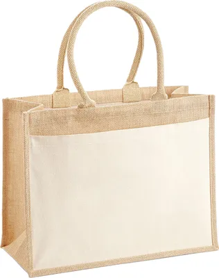 Produktbild von Westford Mill - Einkaufstasche, Jute RW10214 (Einheitsgröße) (Natürlich)