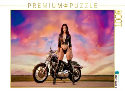Produktbild von CALVENDO Puzzle Ein Motiv aus dem Kalender Sexy Biker Beauties | 1000 Teile Lege-Größe 64x48cm Foto-Puzzle für glückliche Stunden