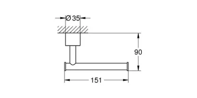 Produktbild von GROHE WC-Papierhalter Atrio 40890, ohne Deckel, cool sunrise