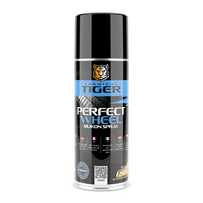 Produktbild von CHEMICAL TIGER Reifenglanzspray Reifenpflege - Schützt Reifen vor UV-Strahlung, Schmutz, Streusalz, Verhindert Risse und Mattwerden Tiefschwarz 400 ml