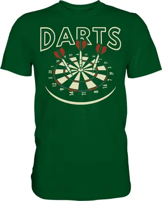 Produktbild von Vintage Darts Dartscheibe Sport Dartpfeile T-Shirt – Bottle Green / M