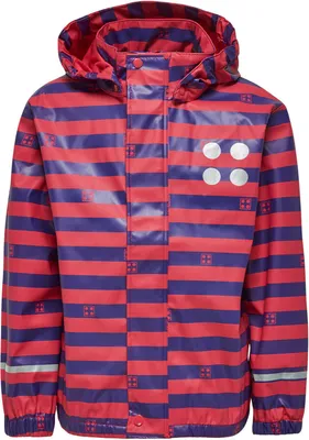 Produktbild von Lego Wear Mädchen Regenjacke rot-lila gestreift  Gr. 110 - 152 134