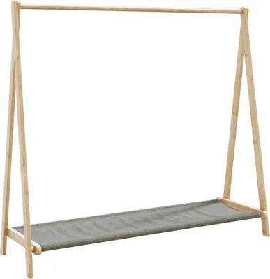 Zdjęcie produktu dla Wieszak na ubrania, z półkami, 106x34x102 cm, bambusowy
