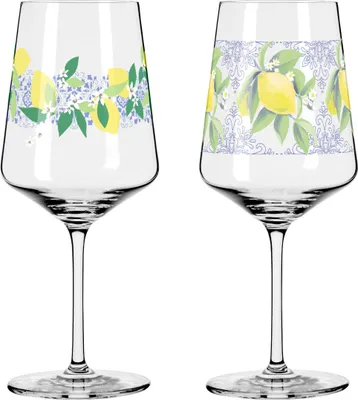 Produktbild von Ritzenhoff 2931021 Aperitifglas 2er Set #21, #22 SOMMERTAU Limoncello Rea / Behnke 2025 in Geschenkbox