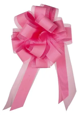 Produktbild von Roth Ziehschleife mit Tüll, rosa, Ø 19cm, 10er Box