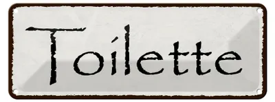 Produktbild von Blechschild Hinweis 27x10cm Toilette Dekoration