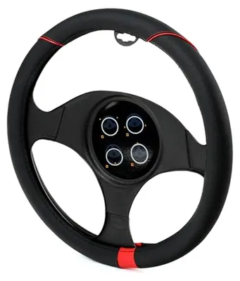 Produktbild von Lenkradbezug schwarz Rot