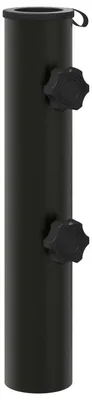 Obrázek produktu pro vidaXL Trubka pro slunečník 0,6 kg, černá, železo, pro tyče o průměru 40–50 mm