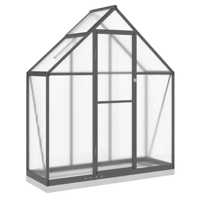 Produktbild von Gewächshaus mit Fundamentrahmen Anthrazit 169x58x202 cm Alu