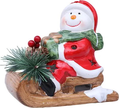 Produktbild von Weihnachtsmann-Schlittenfigur, beleuchtete Keramik-Weihnachtsmannstatue, LED-Tischdekoration für Feiertagsregal, Kaminsims, Innen- und Außendekoration