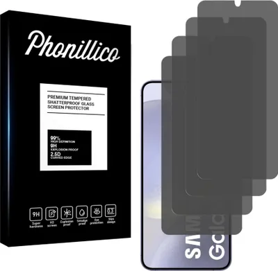 Immagine prodotto di Vetro temperato anti-spia per Samsung Galaxy S24 PLUS [4 pezzi] Pellicola protettiva nera Privacy Antigraffio Vetro Resistente Phonillico®