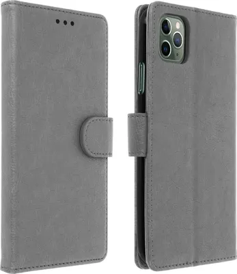 Produktbild von Avizar, Klappetui aus Kunstleder für Apple iPhone 11 Pro, Grau