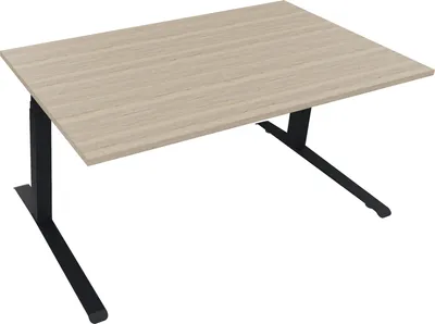 Produktbild von Sitz-/Stehtisch Kufe Doppels. Quad. B1600xT900xH645-1275 an/Eiche Nat