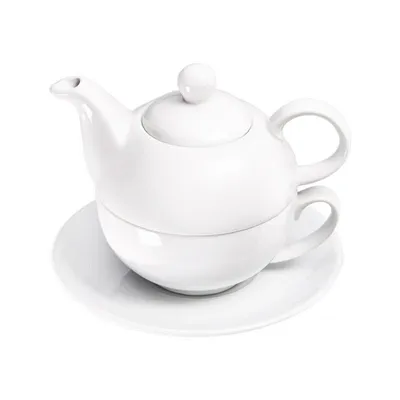 Produktbild von Stalgast, Tea for one-Set, 3-tlg.; Teekanne mit Tasse und Untertasse Serie Isabell, 350 ml