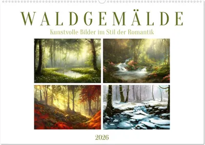 Produktbild von Waldgemälde (Wandkalender 2026 DIN A2 quer), CALVENDO Monatskalender