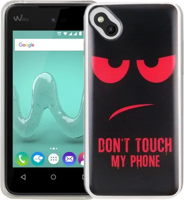 Produktbild von Handy Hülle für Wiko Sunny Cover Case Schutz Tasche Motiv Slim Silikon TPU Dont Touch my Phone Rot