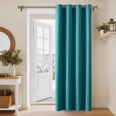 Immagine prodotto di Tenda per porta, tessuto opaco, protezione dal freddo, dimensioni 210 x 132 cm, colore turchese