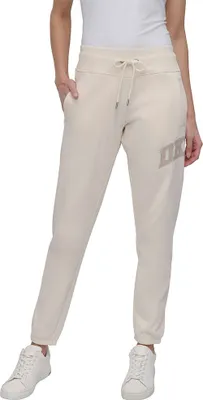 Produktbild von Dkny Distressed Rhinestone Logo Relaxed Fit Joggers Beige S Frau Beige S