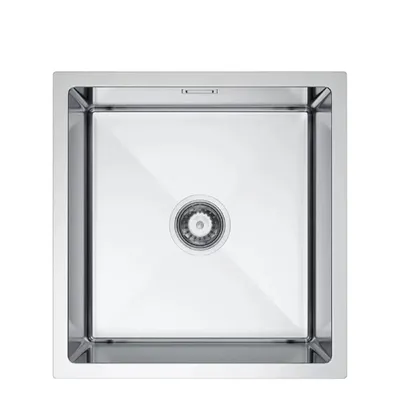 Produktbild von QLS Spülbecken Unterbau Edelstahl VIVI 47 x 45 cm INOX mit Siphon 11229