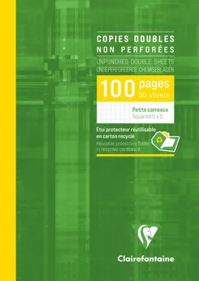 Produktbild von Clairefontaine 10x Packung mit 50 Blatt Kanzleibogen DIN A4 kariert 5752C