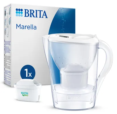 Produktbild von BRITA Wasserfilter-Kanne Tischwasserfilter Marella weiß MAXTRA PRO Filterkartusche