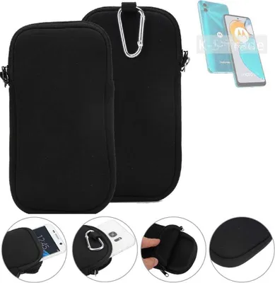 Produktbild von K-S-Trade Neopren-Hülle Handyhülle kompatibel mit Motorola Moto E22s Schutzhülle Neoprenhülle Sleeve Schutz-Hülle Gürtel Tasche Case Holster