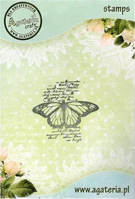 Zdjęcie produktu dla Stempel - Motyl na tle - Agateria
