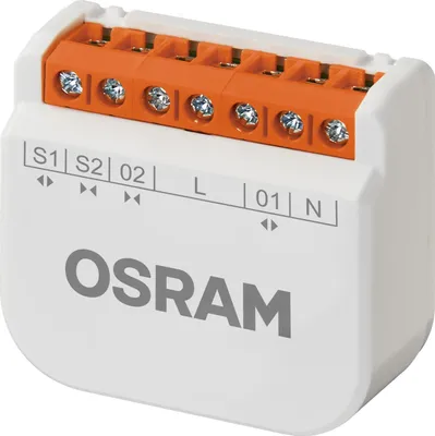 Immagine prodotto di OSRAM SMART+ Modulo di commutazione WiFi per tende, carico motore 4A, controllo tapparelle, smart home, compatibile con Alexa, bianco
