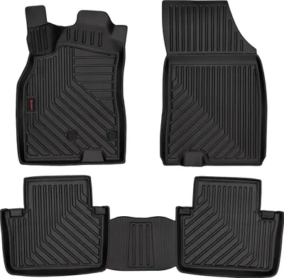 Produktbild von 3D Gummimatten passend für Renault Megane III schrägheck, coupé, grandtour, kombi (2008-2015) – Schwarz, hoher Rand, 4-tlg Set